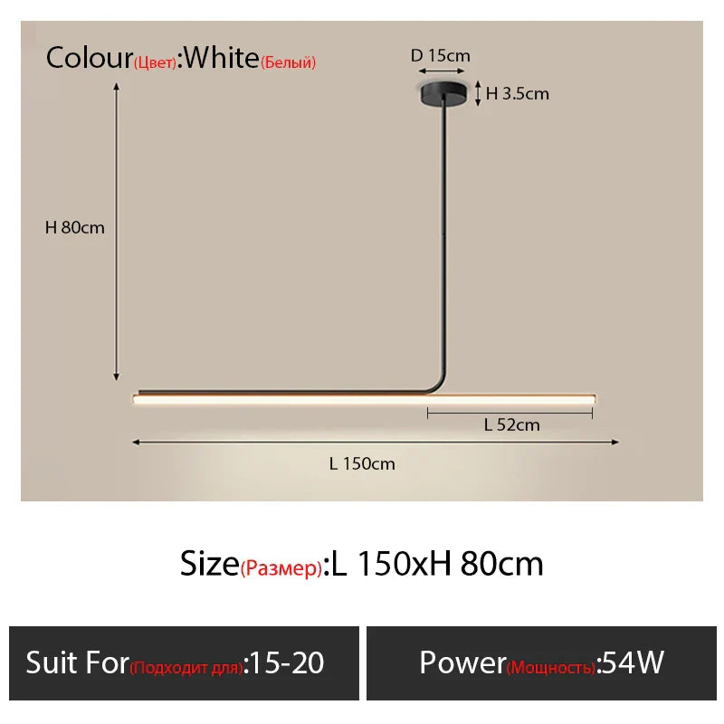 Nordic Minimalist Pendant Lamp - Ideal for Dining Halls, Tea Rooms, Bars, and Long Spaces