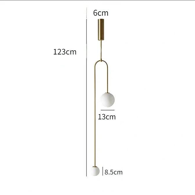 Modern Glass Ball Pendant Light - LED Bedside Hanging Lighting for Nordic Golden Luxury Decor in Hallways, Living Rooms, and Bedrooms