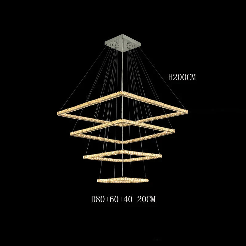 Modern Crystal Pendant Light - LED Chandeliers for Living and Dining Rooms