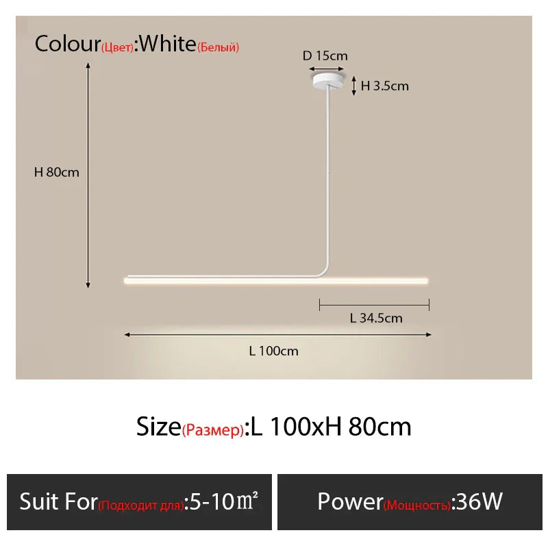 Nordic Minimalist Pendant Lamp - Ideal for Dining Halls, Tea Rooms, Bars, and Long Spaces