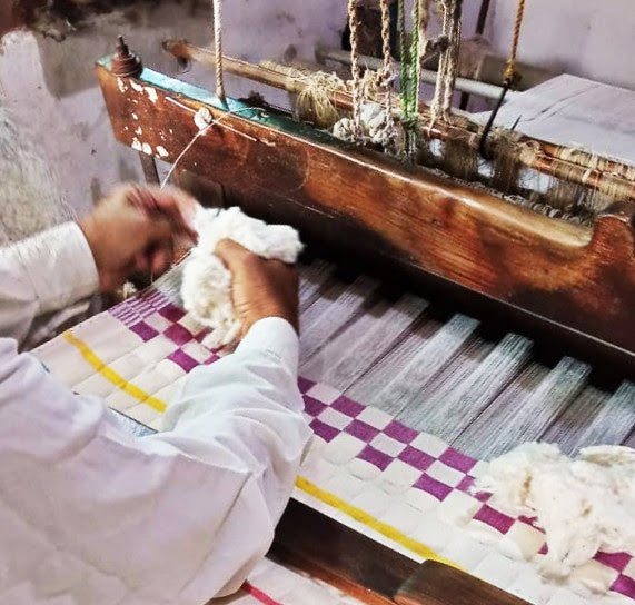 Quilted Sujani Throw Blanket - Pink, Green and White