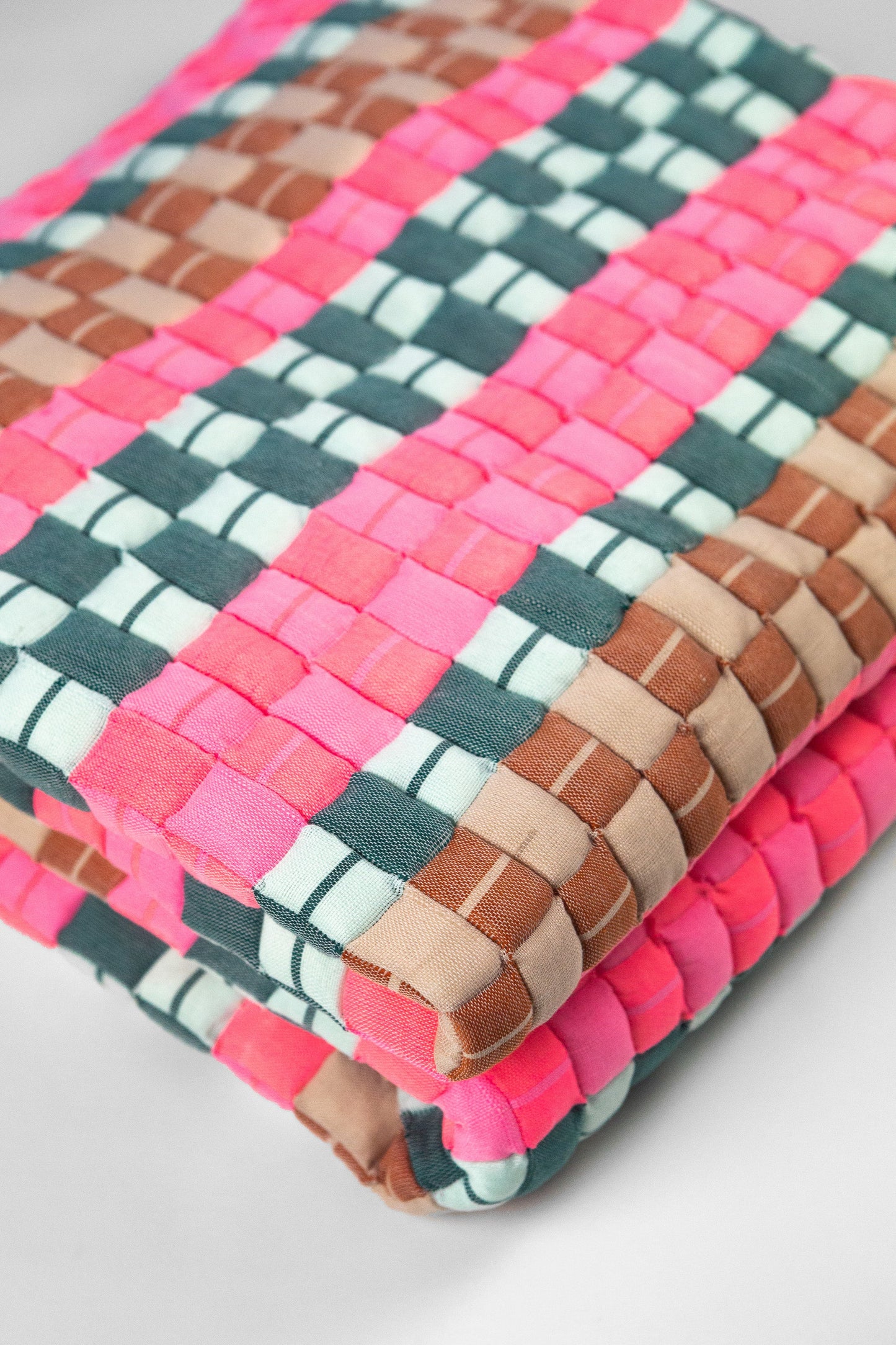 Quilted Sujani Throw Blanket - Multi