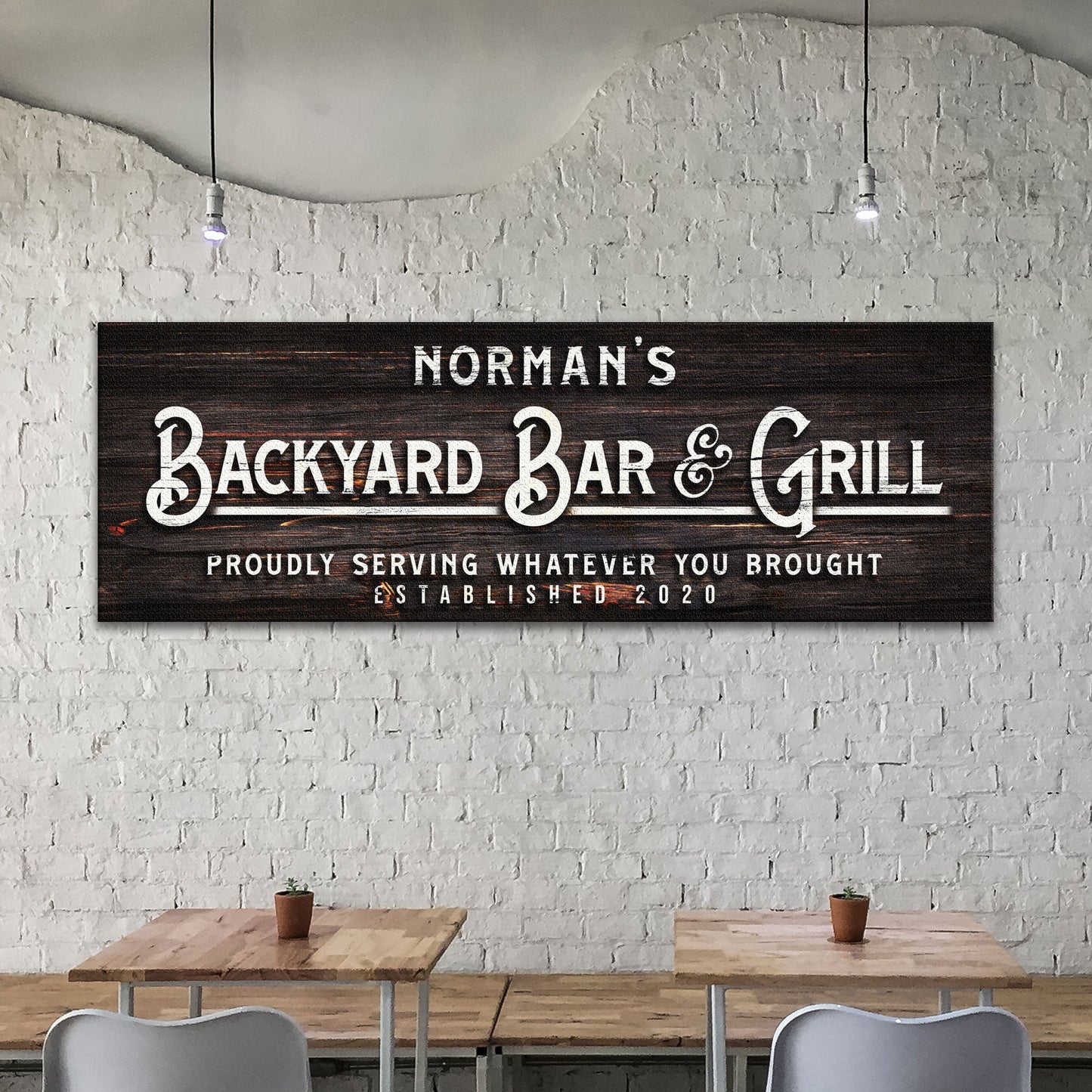 Custom Backyard Bar and Grill Sign: Custom Bar Signs for Home Bar – Perfect for Outdoor Man Cave Decor