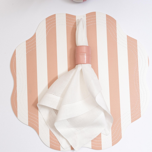 Area Rug: Retro Pink Striped Placemat by Talah Home