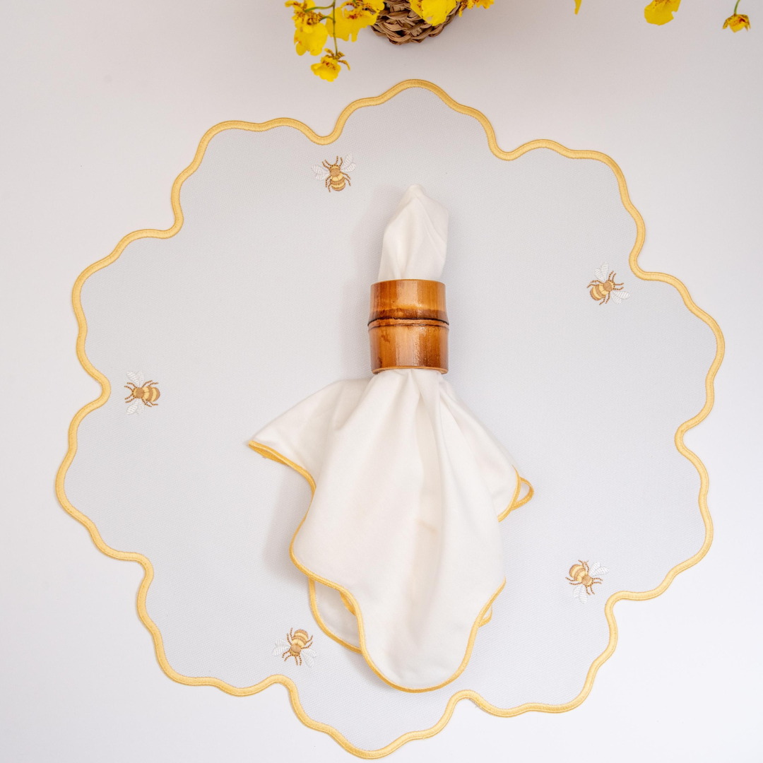 Area Rug: Bumble Bee Impermeable Placemat by Talah Home