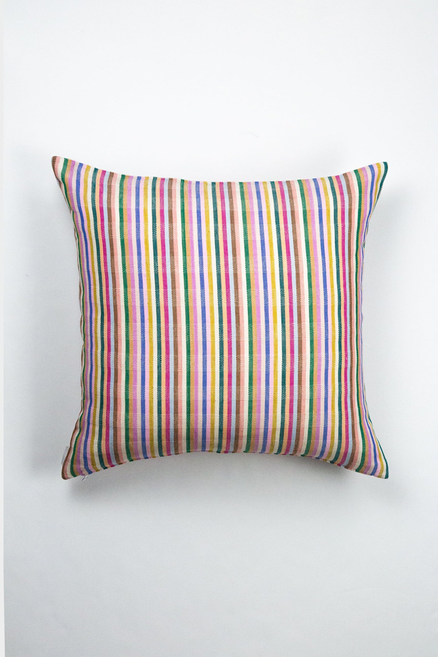 Valentina Ruffle Rainbow Stripe Pillow