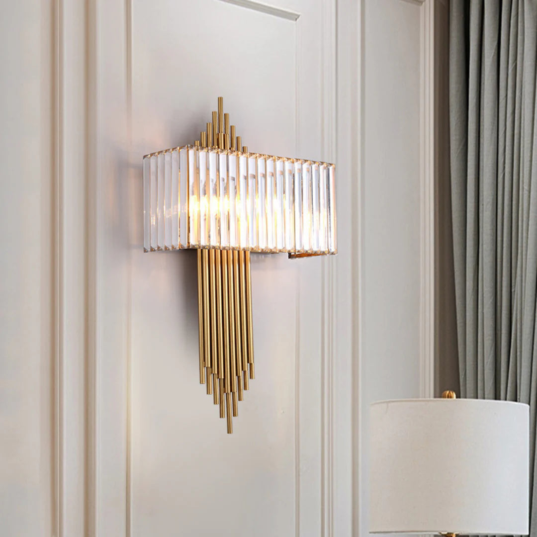 Wallis Gold Crystal Wall Lamp