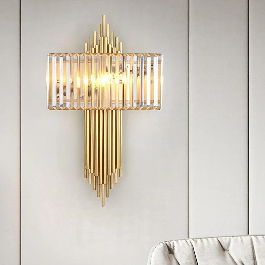 Wallis Gold Crystal Wall Lamp