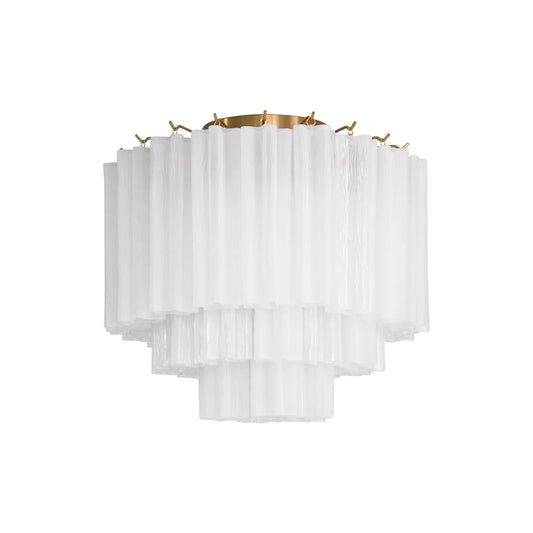 White Glass Tube Murano Ceiling Lamp