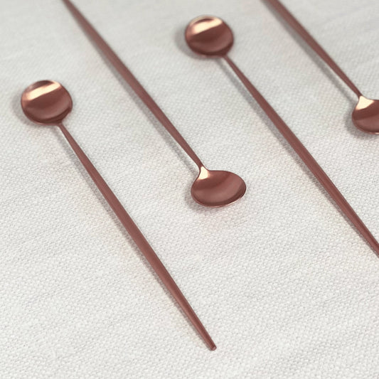 Dining & Tableware: Annie Rose Gold Cocktail Stirrers -  Set of 4 by Tea + Linen