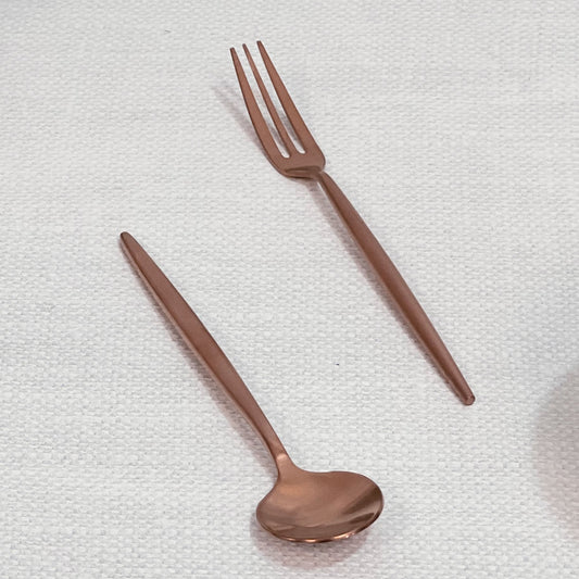 Dining & Tableware: Annie Rose Gold Dessert Flatware by Tea + Linen