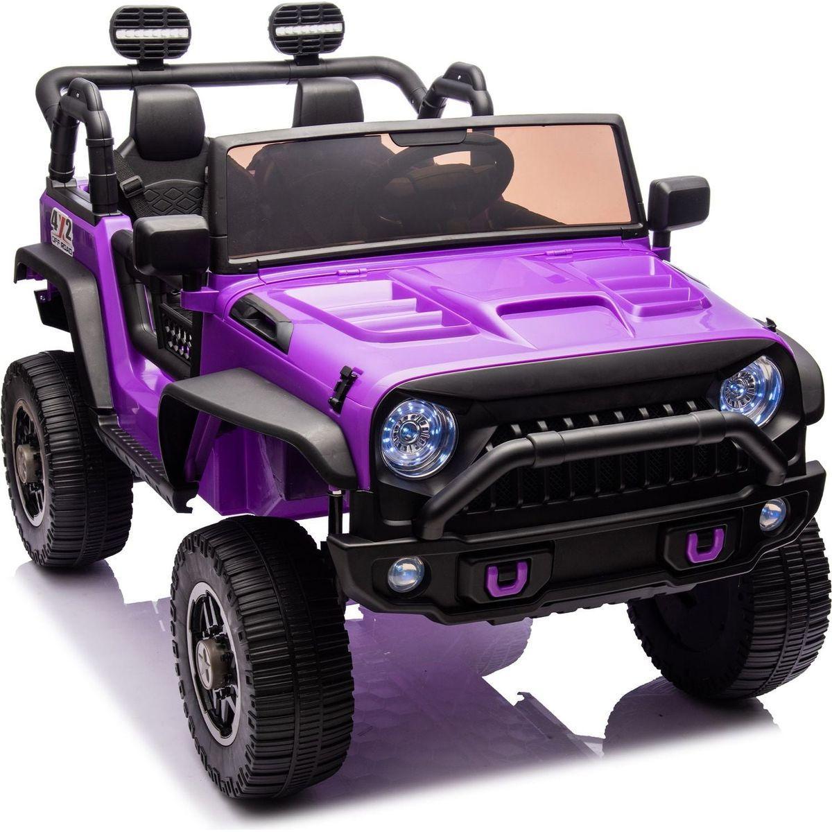 24V Two-Seater Kids Ride On Truck Car W/Parents Control,200wx2,Seat width 20.28in,Four-wheel Suspension,LED Lights,Music,MP3,Bluetooth,Two independent seat belts,Suitable for off-road For Kids Aged 3+