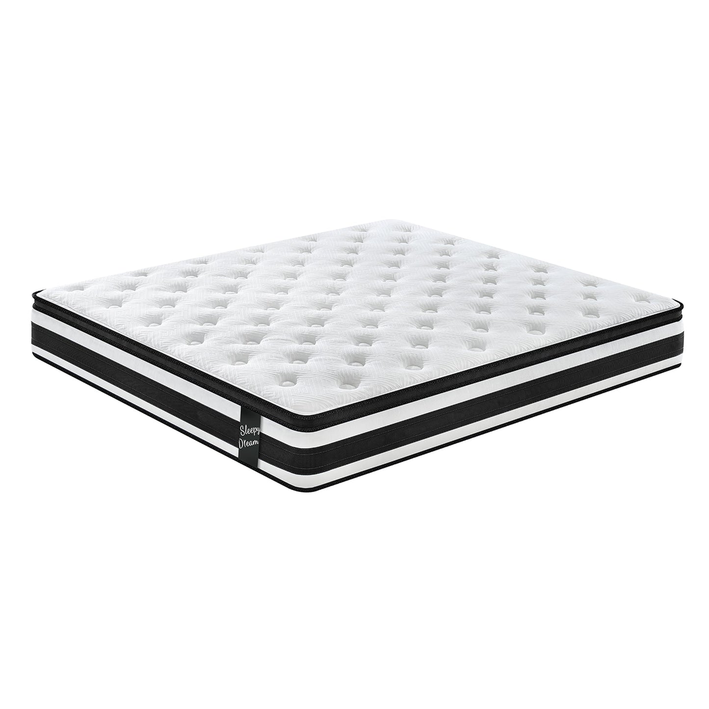 12 Inch Queen Size Breathalle Cool Cover Oekotex-100 Memory Foam Individual Pocket Spring Hybrid Mattress