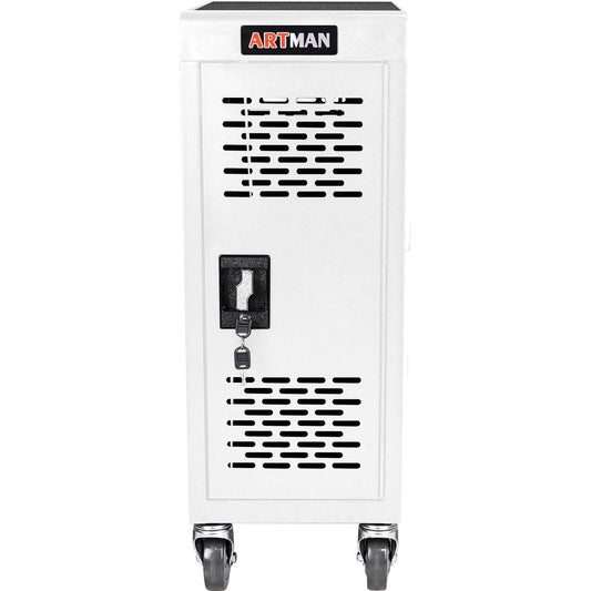 16-Compartment Removable Locking Charging Cabinet for Laptop, Chromebook-White