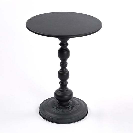 Vintage Metal Coffee Table End Table, Round Side Table for Sofa Bedside Nightstand, Accent Table Decorative Small Space Living Room Bedroom