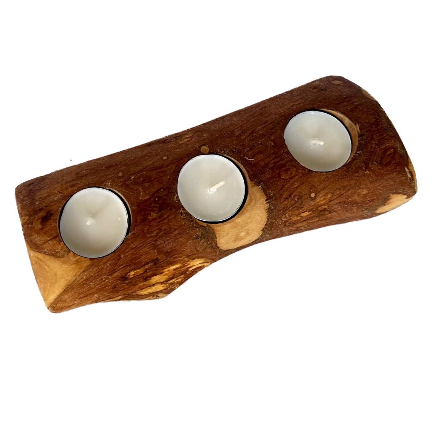 Smart Home Device: Olive Wood Candle Holder by Choixe