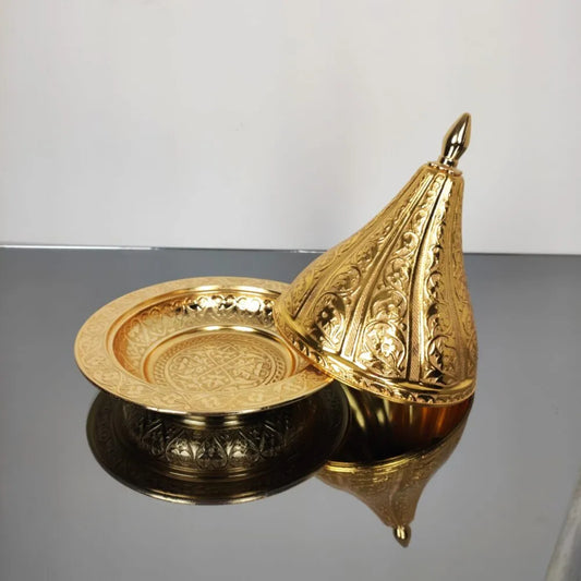 Dining & Tableware: Amira Gold Snack Bowl by Tea + Linen