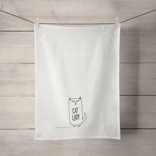 Pet Supplies: Cat Lady Tea Towel by Tea + Linen