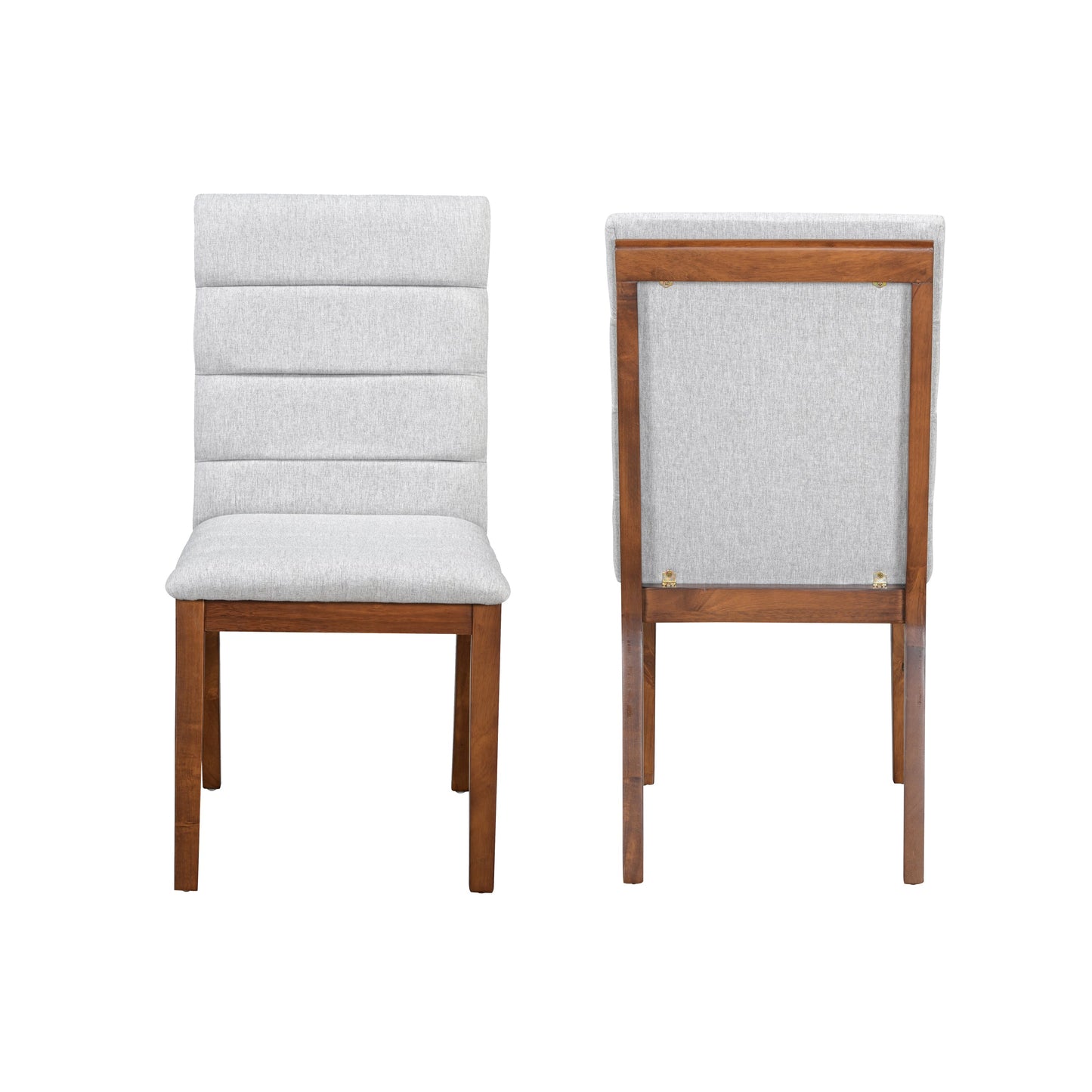 Walnut & Tufted Upholstery Modern Dining Chairs Set of 2 – Stylish Comfort for Every Space