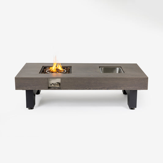 Dining & Tableware: 54_inch  Iron Fire Pit with Ice Bucket Design by Streamdale Furniture