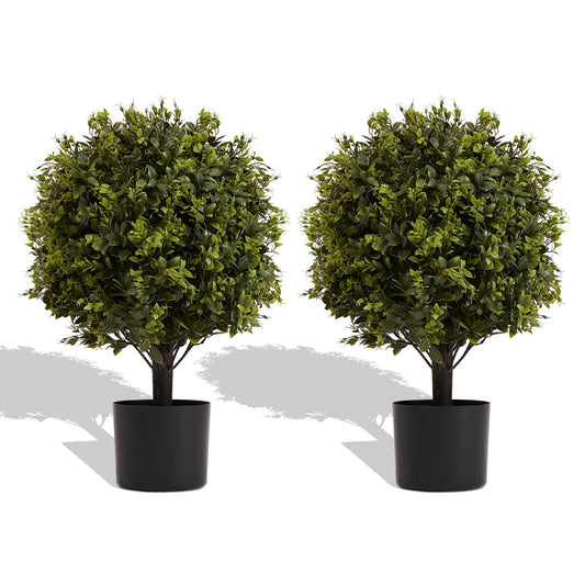 UV protection  Ball Topiary Tree for indoor outdoor Hot sales Artificial plants Greenery decoration in pot 55cm 2pcs/set