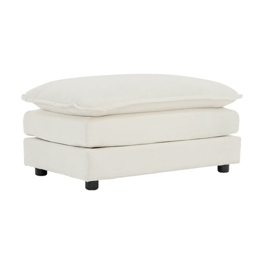 Bedroom Bedding & Decor: Chenille Fabric Ottomans Footrest to Combine with 2 Seater Sofa, 3 Seater Sofa and 4 Seater Sofa, White Chenille by Streamdale Furniture
