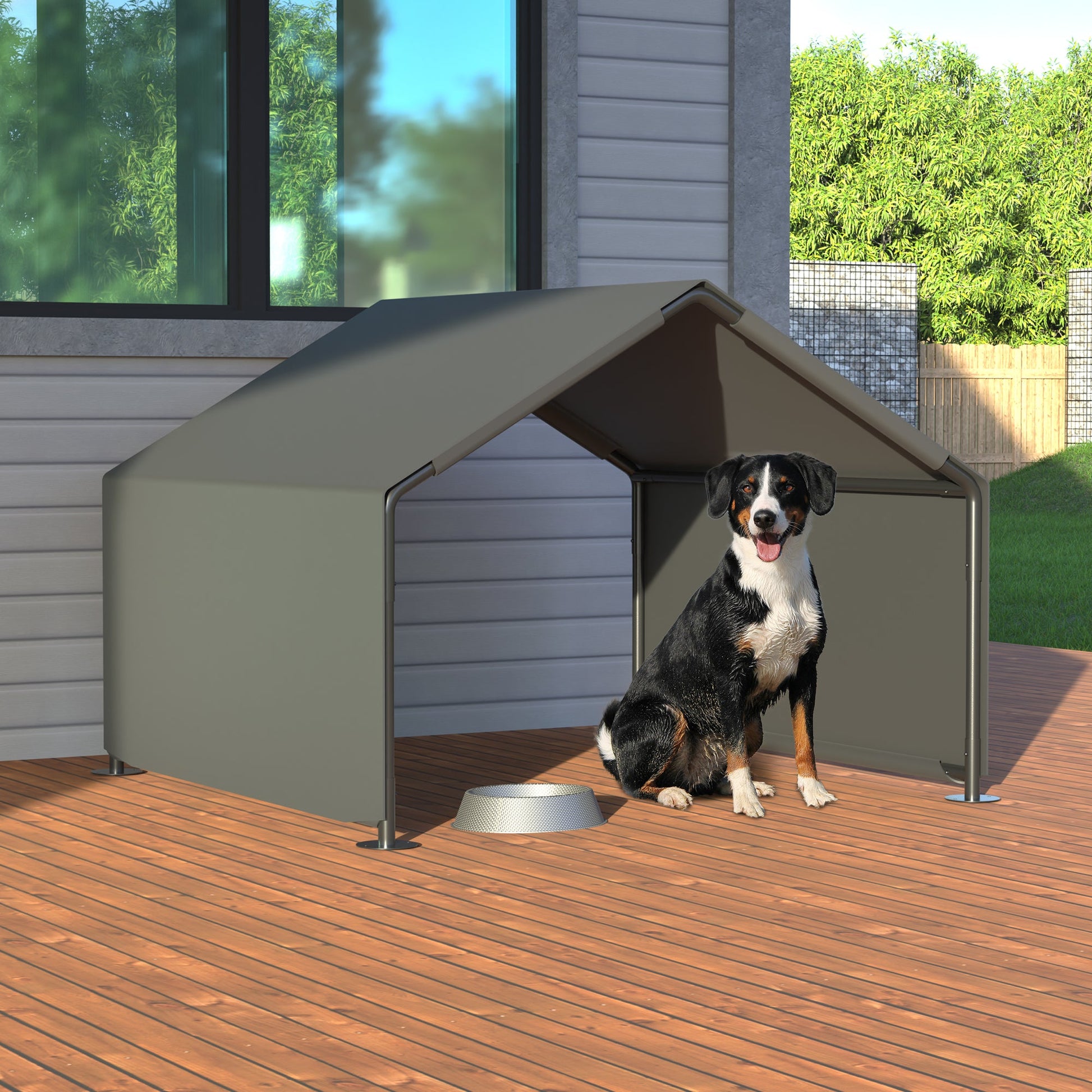 Kitchen Tools & Cookware: Dog Shade Shelter, Portable Pet Tent, Water Resistant Dog House for Shade Protection, Outdoor, Garden, Patio, Backyard, Gray by Streamdale Furniture