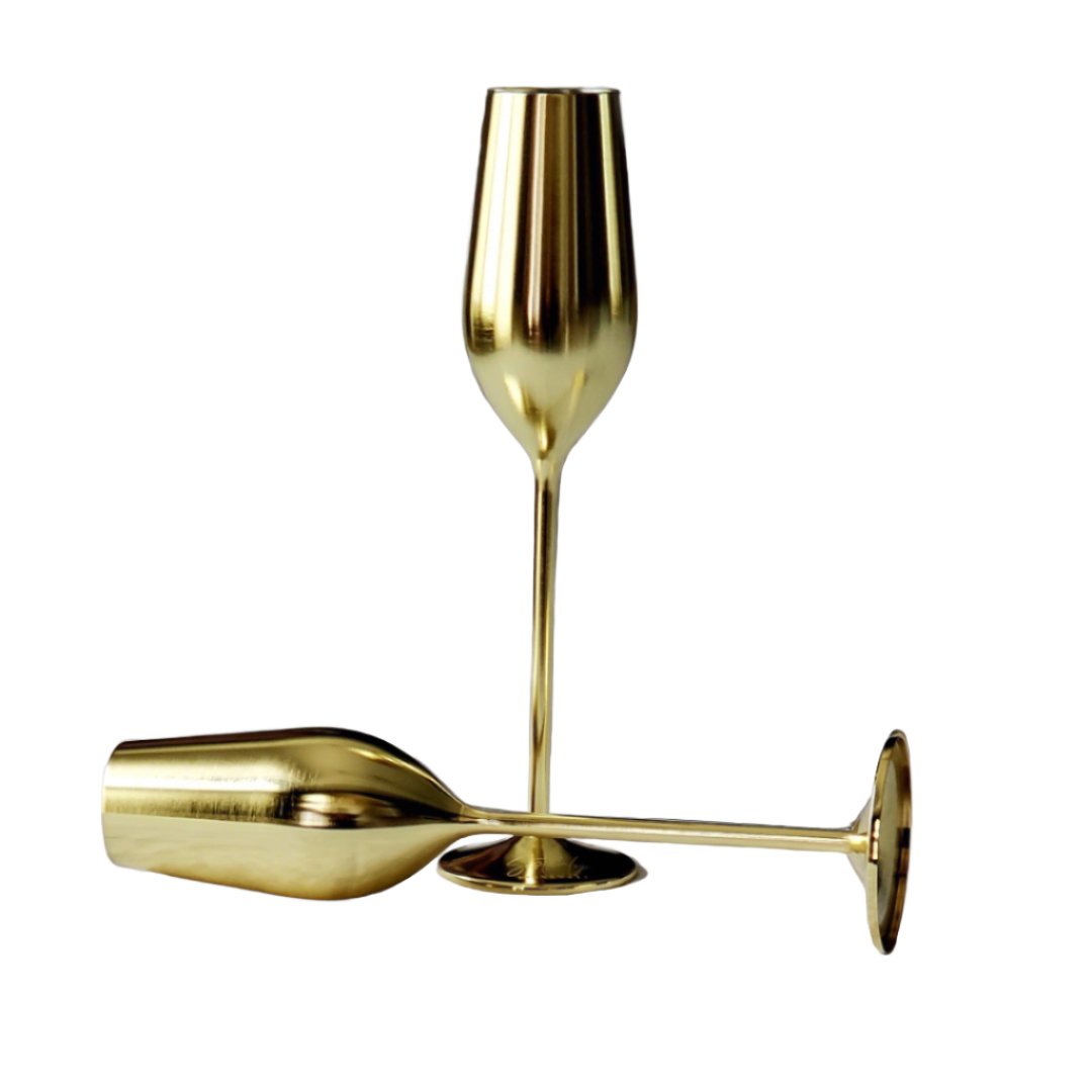 Outdoor Living: Unbreakable Champagne Flutes (Gold) by Sister.ly Drinkware