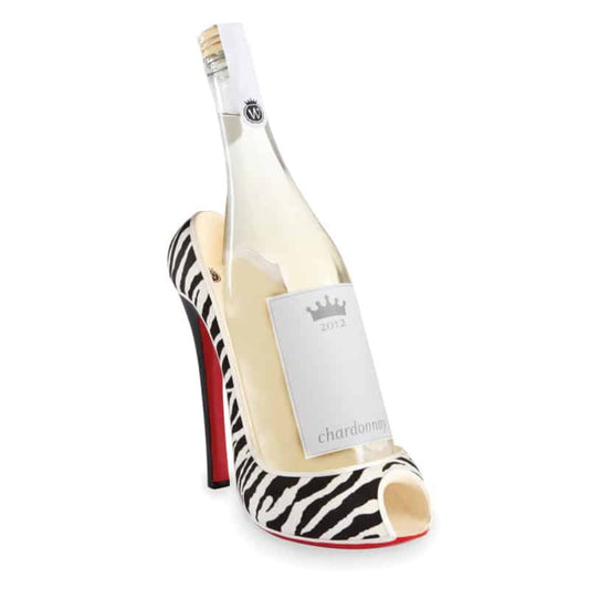 Dining & Tableware: High Heel Zebra Print Wine Bottle Holder by Sister.ly Drinkware