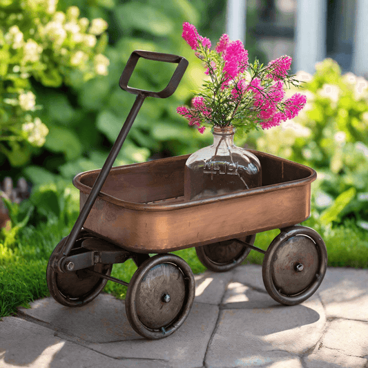 Garden & Outdoor: Rustic Vintage Farmhouse Wagon in Copper by Vintage Shopper