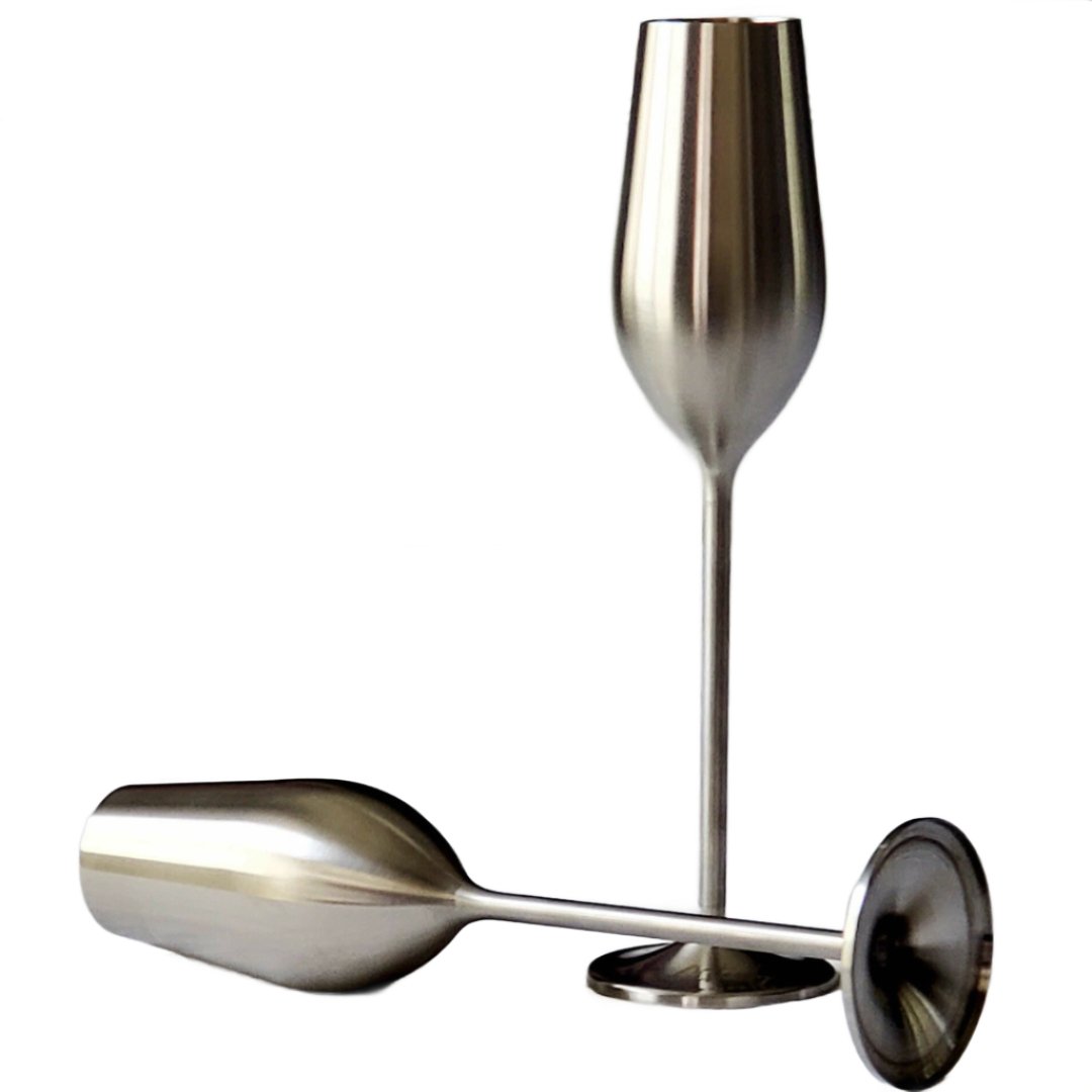 Outdoor Living: Unbreakable Champagne Flutes (Silver) by Sister.ly Drinkware