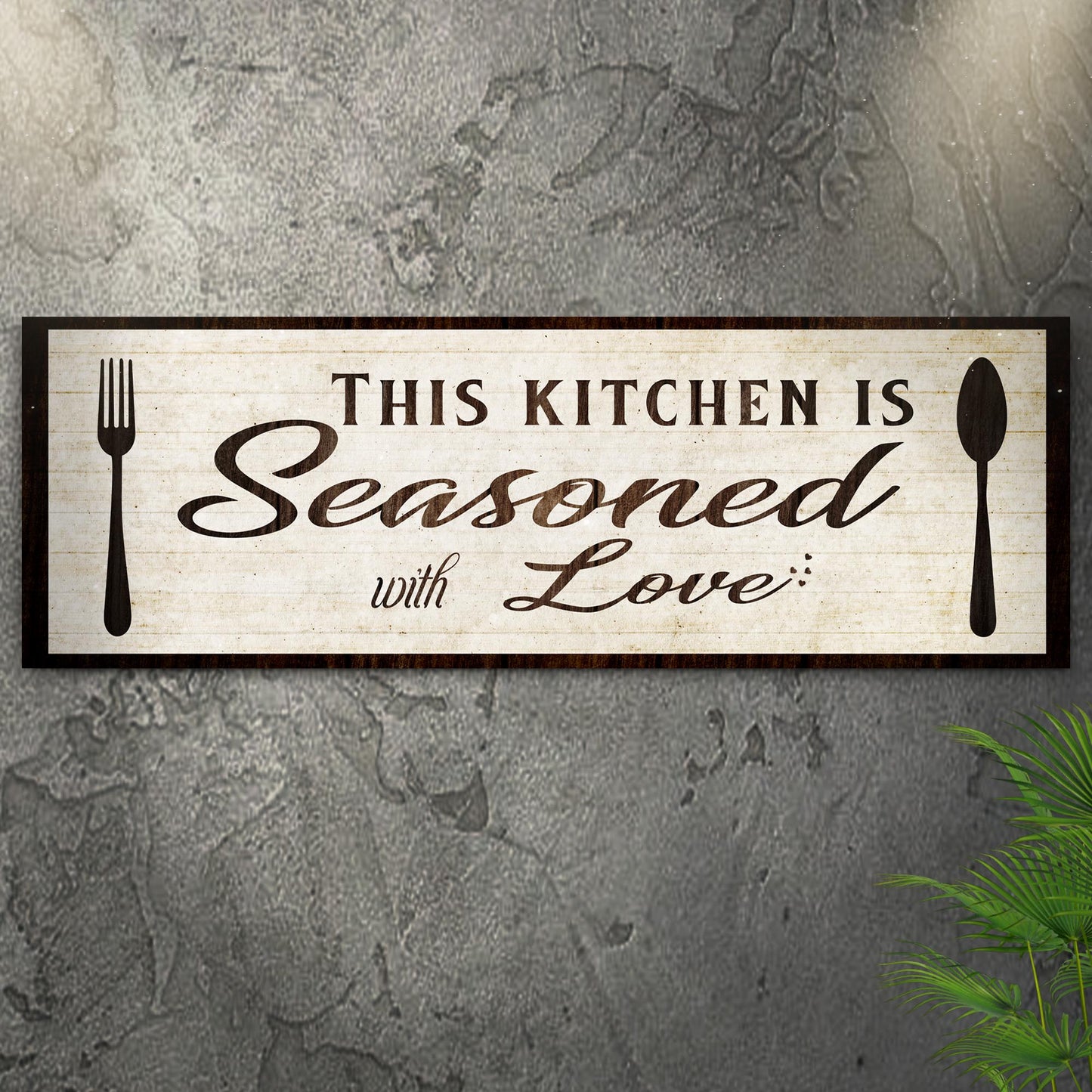Kitchen Seasoned With Love Sign lll