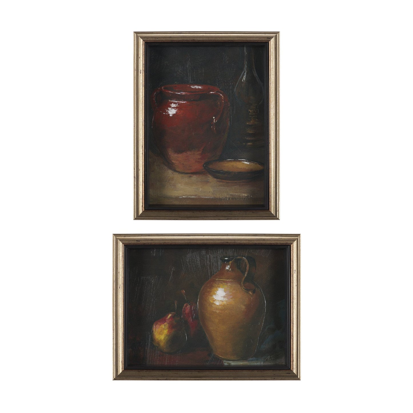 Vintage Crocks with Hand Embellished Framed Art Print